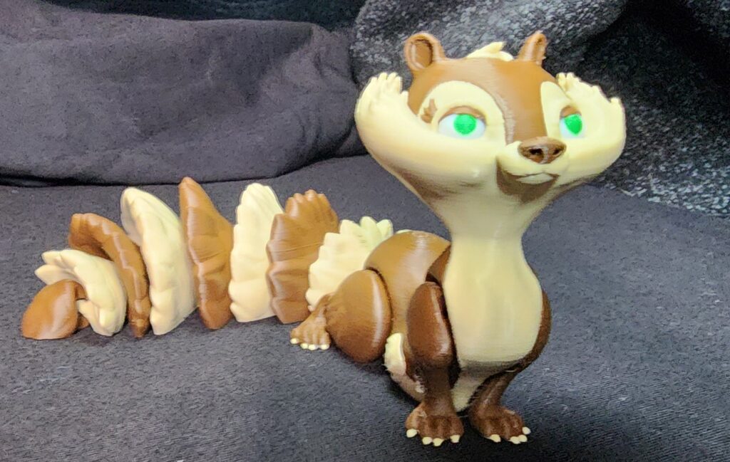 photo of 3D printed squirrel from FlexiFactory.